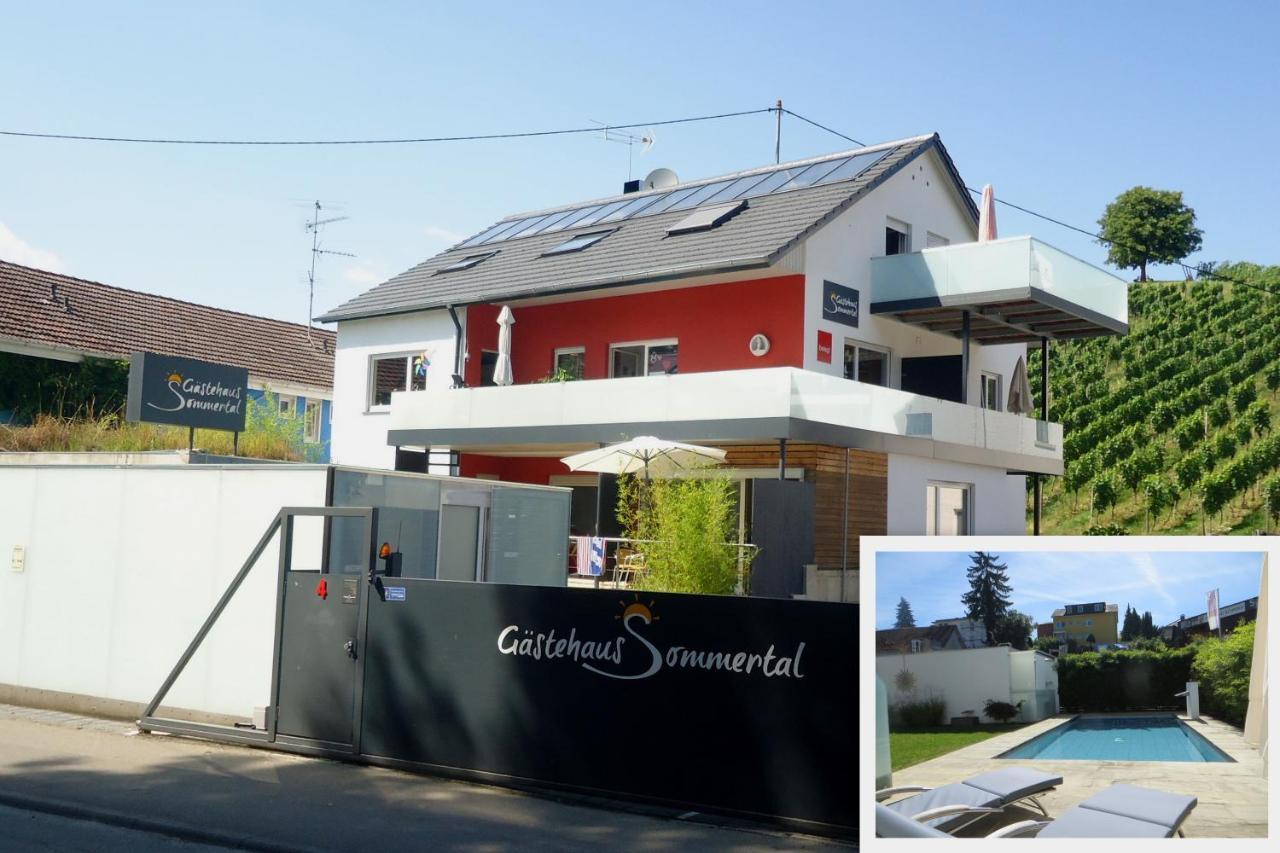 Gaestehaus Sommertal Mit Pool Im Garten, Eigener Parkplatz, 800M Zum Bodensee, 300M Zur Altstadt Meersburg Ngoại thất bức ảnh
